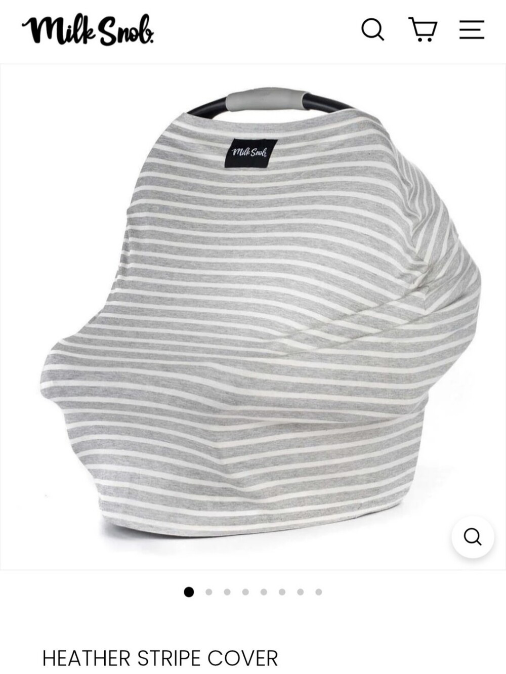 Milk Snob Heather Stripe Multi-Use Nursing and Car Seat Cover - Gray